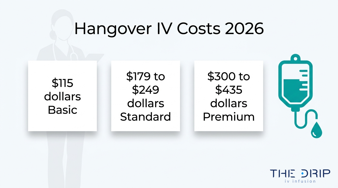 Hangover IV costs for 2026 with basic, standard, and premium price ranges