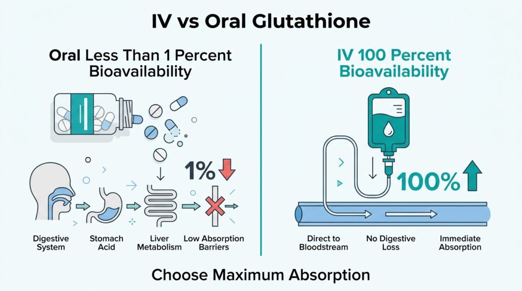 IV vs Oral Glutathione Bioavailability